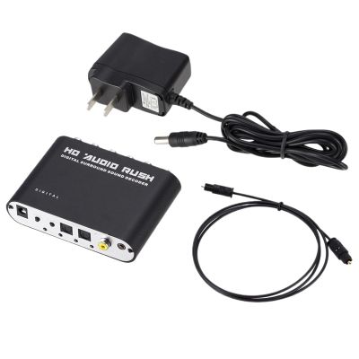 5.1 Ch Audio Audio Decoder to DTS AC3 Optical Digital Amplifier Analog Converte Amplifier HD Audio Rush Adapter(US)