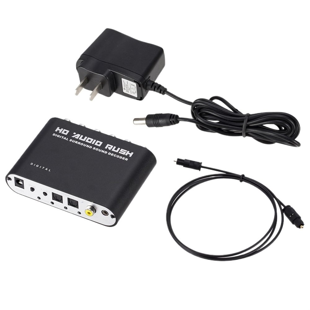 5.1 Ch Audio Audio Decoder to DTS AC3 Optical Digital Amplifier Analog Converte Amplifier HD Audio Rush Adapter(US)