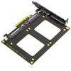 Dual U.2 SSD to PCIe 4.0 X8 Adapter, Support 2 x U.2 SSD or Soft Raid, Without PCI-e Splitter Function (PCIe Bifurcation Motherboard is Required) view 1