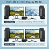 HDMI kvm Switch 2 Monitors 2 Computers Dual Monitor kvm Switch,8K@60HZ, 3*USB3.0&1*USB C, KVM switches 2 Computers 2 Monitors 1 Monitors(USB3.0+8KHDMI) view 2