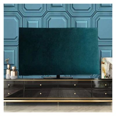 HDNSAUD TV Cover Velvet Fabric TV Cover 43inches 55 Inches 65 Inches Hanging TV Cover Dust Cover Desktop(Velvet Dark Green,50 inches)