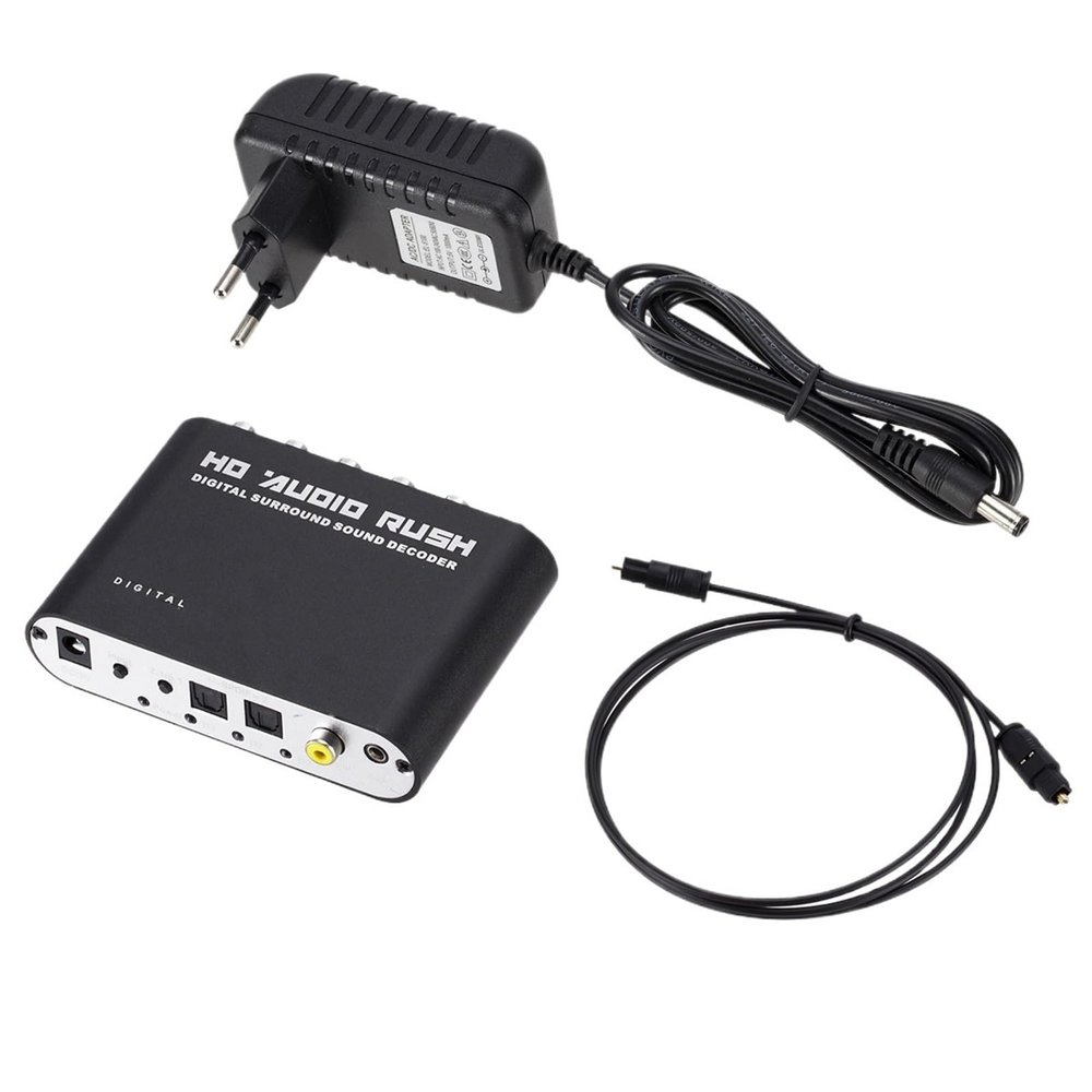 5.1 Ch Audio Audio Decoder to DTS AC3 Optical Digital Amplifier Analog Converte Amplifier HD Audio Rush Adapter(EU)