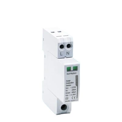 AC SPD 2P 20-40KA 275V Surge Protector Low-Voltage YRSP-A2-2P/T2 Arrester Device House 1Pcs