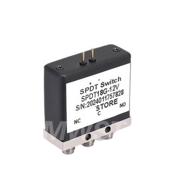 CHUNYE Coaxial Switch SMA Female Single Pole Double Throw Mechanical Switch Relay 12V/24V DC-18GHz(SPDT18G12VT 12V with TTL)