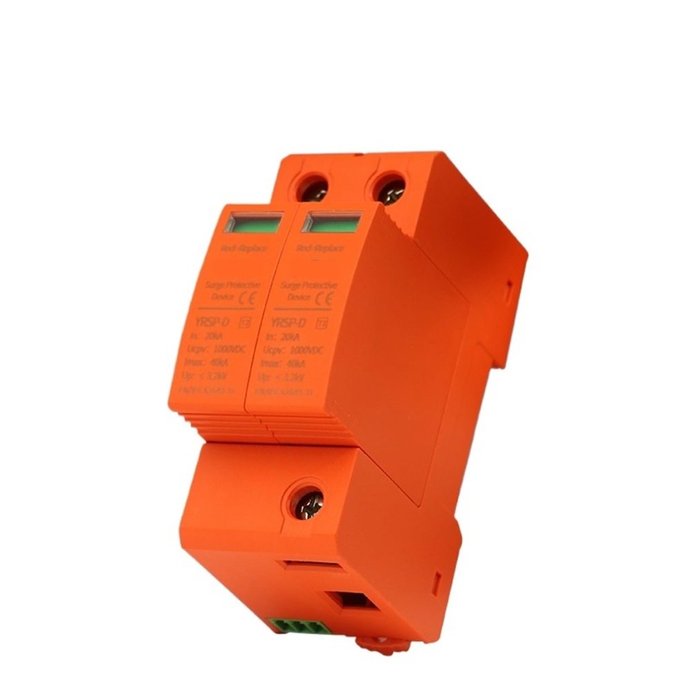 DC SPD 2P 20-40KA 600V 800V Surge Protective Device Low-Voltage Arrester House Din Rail 2 Poles Protector YRSP-D2 1Pcs(800V)