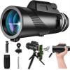 EKsma HD 80X100 Monocular Telescope, Monoculars for Adults High Powered with Smartphone Holder & Tripod, BAK-4 Prism Monocular for Stargazing Hunting Wildlife Bird Watching view 1
