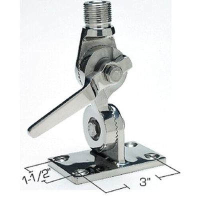 19531 Deck Mount VHF Antenna Ratchet Mount for Boats 19531