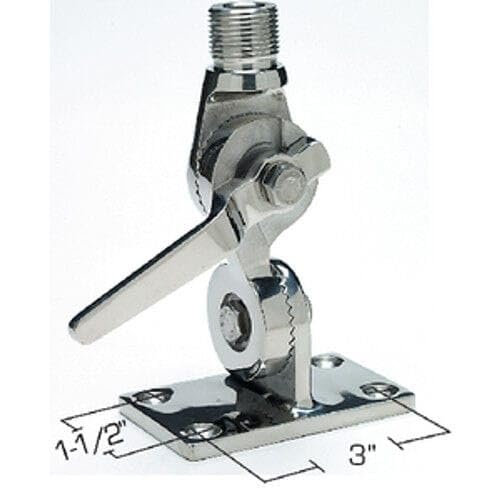 19531 Deck Mount VHF Antenna Ratchet Mount for Boats 19531