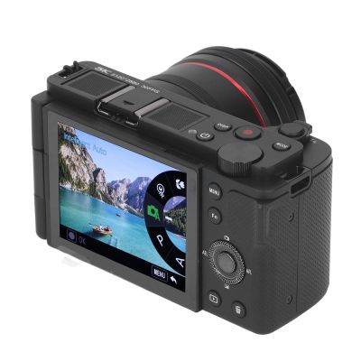 Xiuganpo 5K Digital Camera, 64MP Wi Fi Cordless Autofocus 12X Optical Zoom Vlogging Camera with WDR Stabilization with 3.2 Inch Flip Anti Shake Travel Camera for Photography
