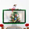 Computer Monitor Cover Cute, 19 to 27 inch Computer PC Monitor Display Frame Protective Case 3D Santa Claus Elk Snowman Monitor Cover for PC, Desktop and TV (02) view 4