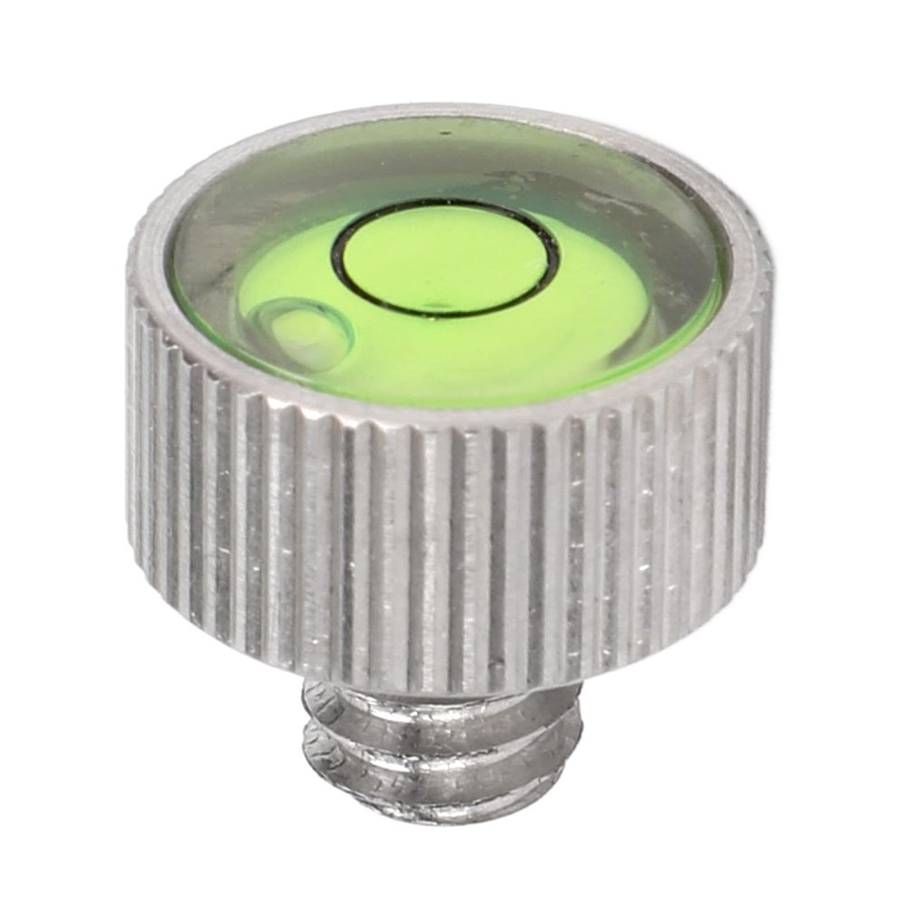 Camera Level Hot Shoe Level, Stainless Steel Camera Bubble Level with 1/4 Inch Thread, Bubble Spirit Level Standard Shoe Mount Camera Bubble Level for Camera Tripod Cage Rig