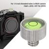 Camera Level Hot Shoe Level, Stainless Steel Camera Bubble Level with 1/4 Inch Thread, Bubble Spirit Level Standard Shoe Mount Camera Bubble Level for Camera Tripod Cage Rig view 3