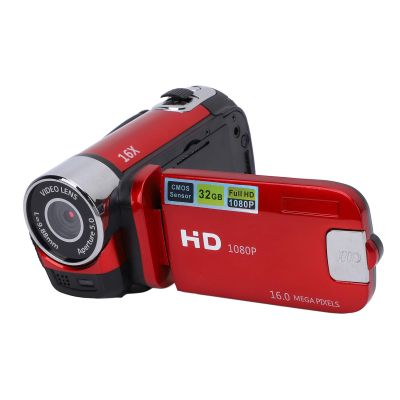 Bewinner Video Camera Camcorder, 16MP 1080P Vlogging Camera, 16X Digital Zoom Video Camera with 2.4 Inch Color Screen, Anti Shake, Loop Video Recording (Red)