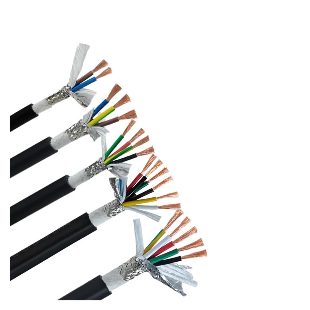 ASDJKL Communication Equipment TRVVP Polyurethane Tow Chain Shielding Cable 2-12 core 26-15AWG Pure Copper UV Resistant Corrosion and Oil Resistant Optical Fiber Cable(3 cores 5meters,18 AWG 0.75MM)