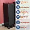 HYDTGZ 2 Floors Subwoofer Speaker Stands, Isolation Stands Speaker Isolation Floor Subwoofer Audio Isolation Platform with Foot Spikes for Standard Speaker,2 pcs,22 * 28cm view 3
