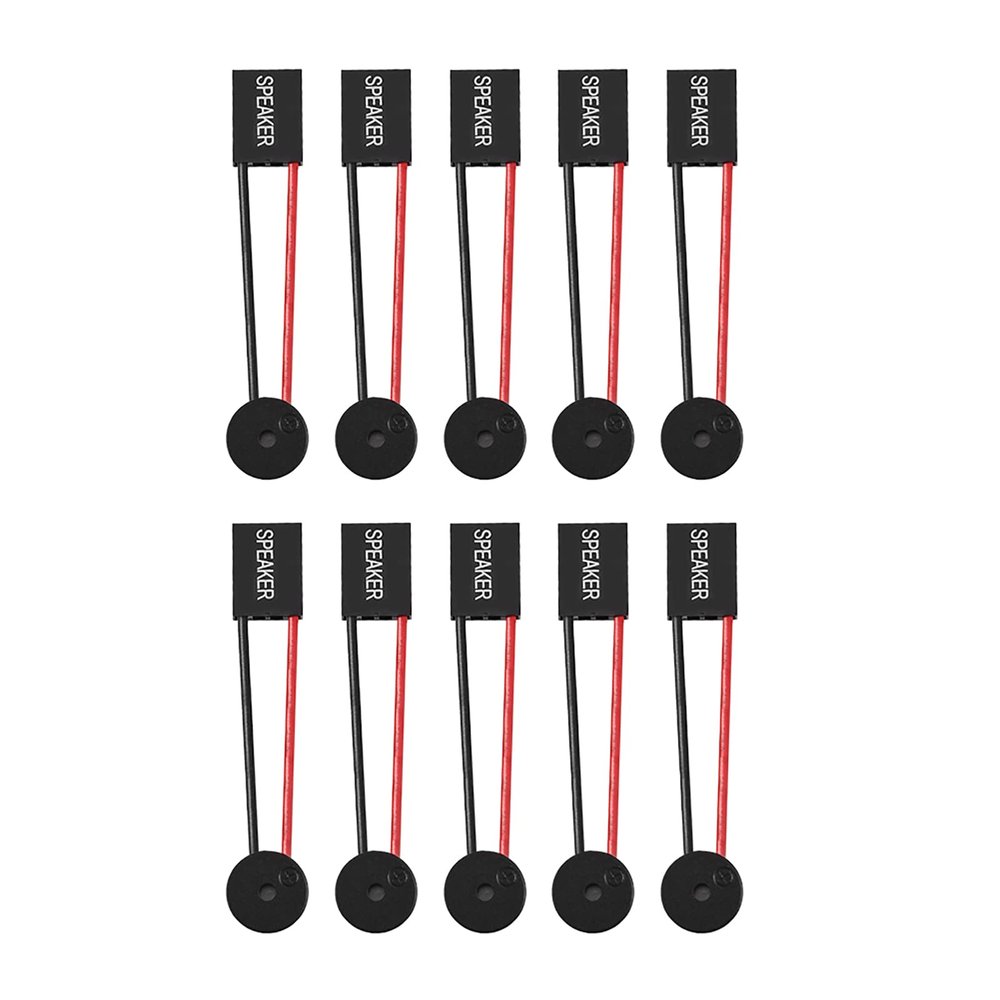 GOWENIC Motherboard Speaker 10pcs, Loud Beep Alarm, Cable Tidy, ABS, 4 Pin, 6cm Length, 12g Weight