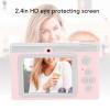 Digital Camera, HD 1080P Camera, 50MP Vlogging Camera with 8X Zoom, Front Rear Dual Cameras, 2.4 Inch Screen Compact Camera for Boys Girls Kids Teens (Pink) view 2