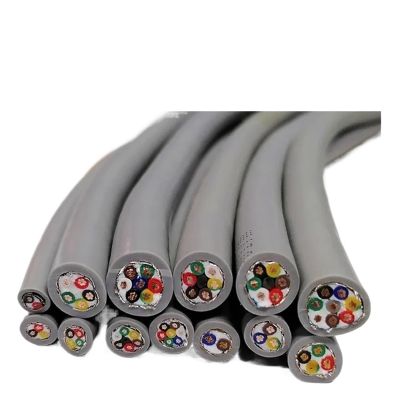 Communication Equipment 18AWG Drag Chain Shielded Cable 2-core-20 core 22/20AWG Anti-Bending, Oil-Resistant and tensile-Resistant Pure Copper Optical Fiber Cable(12 cores,18 AWG 1m)