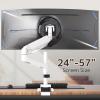24-57 inch Heavy Duty Monitor Arm, up to 59.4 lbs, Single Desk Mount for Ultrawide TV and Screen, Premium Aluminum Single Monitor Stand, VESA 75x75-200x200 mm, White view 2