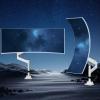 24-57 inch Heavy Duty Monitor Arm, up to 59.4 lbs, Single Desk Mount for Ultrawide TV and Screen, Premium Aluminum Single Monitor Stand, VESA 75x75-200x200 mm, White view 4
