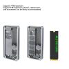 ASHATA 40Gbps M.2 NVMe SSD Enclosure, USB Type C Interface M.2 NVMe Enclosure, USB 4.0 PCIe3.0x4 External Solid State Drive Case ASM2464 Chip for USB 3.2 3.1 3.0 Type C view 2