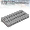 ASHATA 40Gbps M.2 NVMe SSD Enclosure, USB Type C Interface M.2 NVMe Enclosure, USB 4.0 PCIe3.0x4 External Solid State Drive Case ASM2464 Chip for USB 3.2 3.1 3.0 Type C view 3