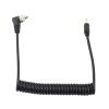 Flash Sync Cable, 2.5mm to Male PC Sync Cord with Screw Lock, 100cm Coiled Wire for Cameras, and Flash Triggers view 1