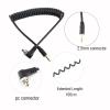 Flash Sync Cable, 2.5mm to Male PC Sync Cord with Screw Lock, 100cm Coiled Wire for Cameras, and Flash Triggers view 2