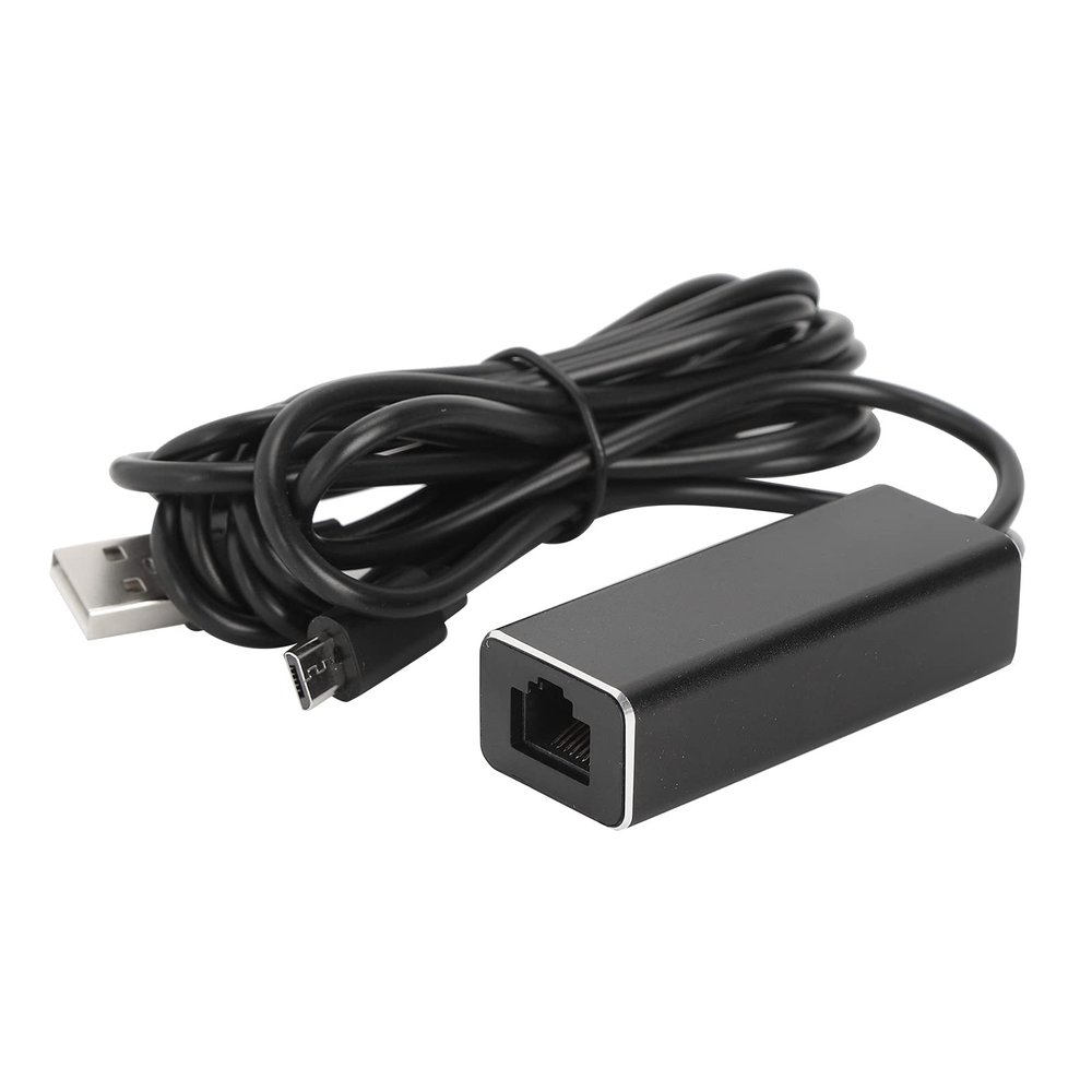 QANYEGN Micro USB to RJ45 Adapter, Ethernet LAN Network Adapter, Network Adapter with Power Supply Cable for TV Sticks