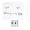Concentrator, 2 Port Splitter Connector Small Sturdy Convenient for Laptop Travel Home Use (White) view 1