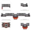 QANYEGN Hot Shoe Mount Adapter, Triple Hot Shoe Mount Plate Bracket, Hot Shoe Extension Flash Bracket for Camera Mobile Phone (Gray) view 2