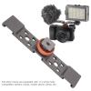 QANYEGN Hot Shoe Mount Adapter, Triple Hot Shoe Mount Plate Bracket, Hot Shoe Extension Flash Bracket for Camera Mobile Phone (Gray) view 4