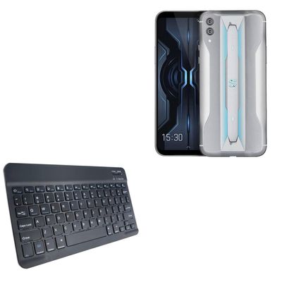 BoxWave Keyboard Compatible with Black Shark 2 Pro - SlimKeys Bluetooth Keyboard, Portable Thin with Chiclet-Style Keys - Jet Black