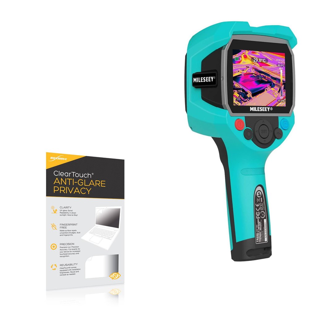 BoxWave Screen Protector Compatible with Mileseey TR256A Industrial Thermal Imager - ClearTouch Anti-Glare Privacy (2-Pack), Privacy Screen Protector Flexible Film Anti-Glare