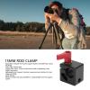 15mm Single Rod Clamp, Secure Connection Quick Release Aluminum Alloy for Camera Support System, Shoulder Rig, Tripod, DSLR Rail view 2