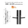 QDVOPHZA Tuya WiFi APP Waterproof Outdoor Fingerprint Password Keyless Smart Electronic Door Lock Aluminum Glass Sliding Smart Door Lock(Black 2885) view 2