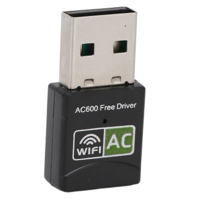 600Mbps Dual Band WiF Adapter for Laptop, PC with 5.8GHz up to 600Mbps and 2.4GHz up to 150Mbps, for Gaming, Drive for 10, for OS X, for Linux Support