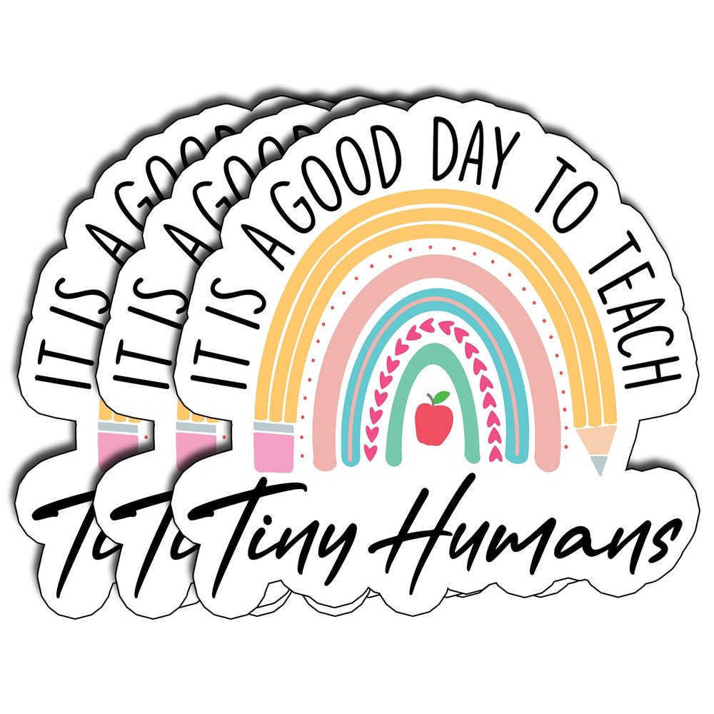 (3Pcs) It is A Good Day to Teach Sticker, Waterproof Vinyl Teacher Gifts Decals for Water Bottles, Tumblers, Books, Phones, Laptops, Size 3 Inch