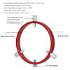 110mm Guide Scope Ring Kit, Aluminum Alloy 6 Hole with M6 Screws 1/4 Inch for Telescope Tube Diameter 90 to 110mm Red, Widened by 14mm, Constructed with Premium Material view 3