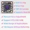 3PCS USB Camera Module OV9732, 100 Degree Without Deformity, 1MP 1280x720 Free Driver, Adjustable Focus Camera for Face and License Plate Recognition, Drone Aerial Photography, Supports Win7/8/10/MAC view 2