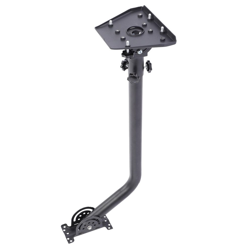 Satellite Dish Antenna Mount, 360and 160 Full Range Adjustable Weatherproof J Pole Mounting Bracket for Roof or Wall Installation, Hardware Included, Satellite Long Pole Mount