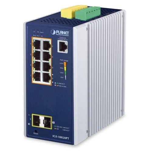 IGS-10020PT Industrial 8-Port 10/100/1000T 802.3at PoE + 2-Port 1G/2.5G SFP Managed Switch