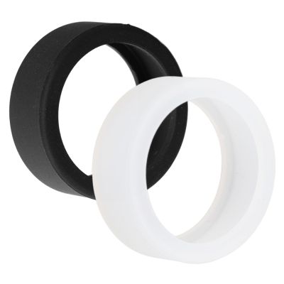 VBESTLIFE Silicone Smart Ring Protector, Thin Lightweight Skin Friendly Elastic Case 2pcs Black and White, Compatible with All Smart Rings (S)