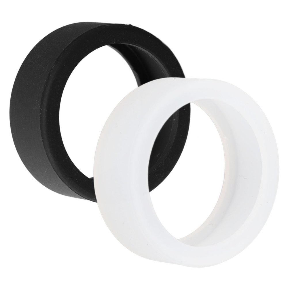 VBESTLIFE Silicone Smart Ring Protector, Thin Lightweight Skin Friendly Elastic Case 2pcs Black and White, Compatible with All Smart Rings (S)