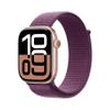 Apple Watch Series 10 [GPS 46mm case] Smartwatch with Rose Gold Aluminum Case with Plum Sport Loop. Fitness Tracker, ECG App, Always-On Retina Display, Carbon Neutral view 1