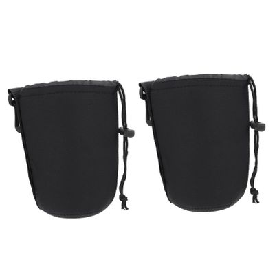 Angoily 2pcs Neoprene Lens Pouch Bag Shockproof Thermal Insulation Protector for Camera Lenses up to Compact and Lightweight Design for Professional and Hobbyist Photographers