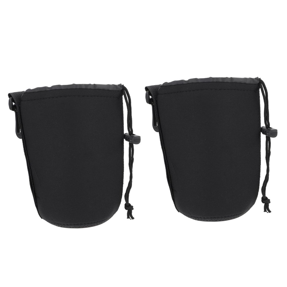 Angoily 2pcs Neoprene Lens Pouch Bag Shockproof Thermal Insulation Protector for Camera Lenses up to Compact and Lightweight Design for Professional and Hobbyist Photographers