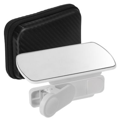 GAROZATION 2pcs Smart Phone Camera Mirror Reflection Clip Kit Easy to Use Mobile Phone Holder for Vlogging and Live Streaming Comes with Cleaning Cloth and Storage Bag