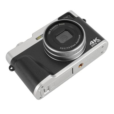 Digital Camera for Photography, 4K Vlogging Camera, 48MP 16X Digital Zoom Compact Retro Camera, Anti Shake, 2.8inch Screen, Beauty Function (Black)