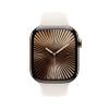 Apple Watch Series 10 [GPS + Cellular 46mm case] Smartwatch with Gold Titanium Case with Starlight Sport Band - M/L. Fitness Tracker, ECG App, Always-On Retina Display, Water Resistant view 3